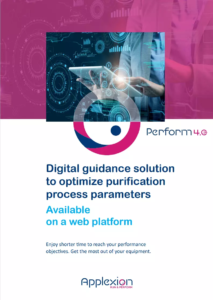 Digital guidance solution to optimize purification process parameters