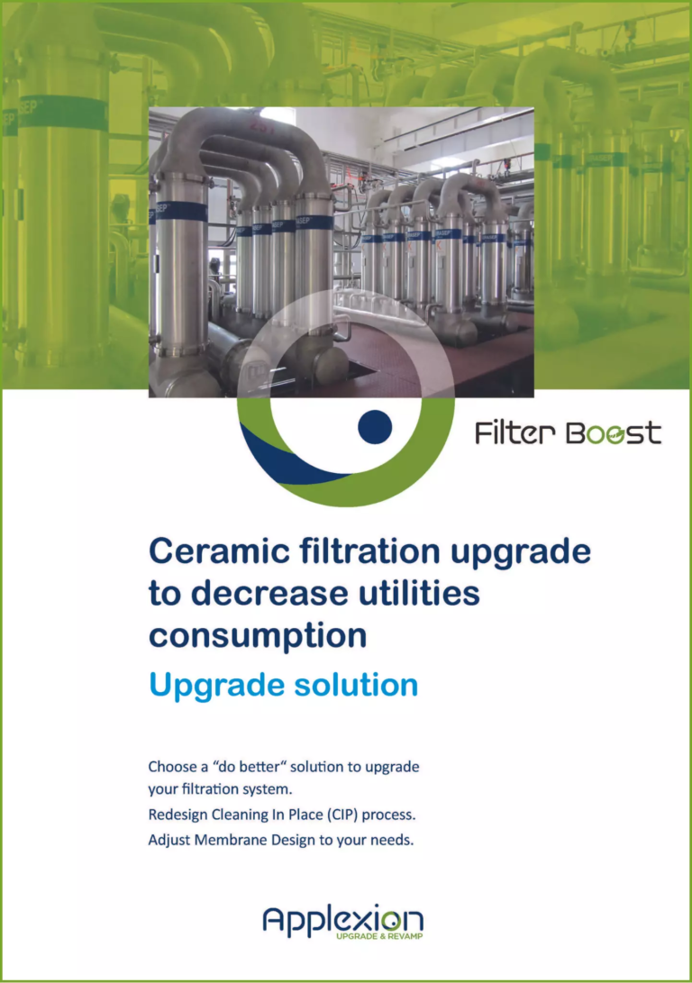 Ceramic filtration upgrade to decrease utilities consumption