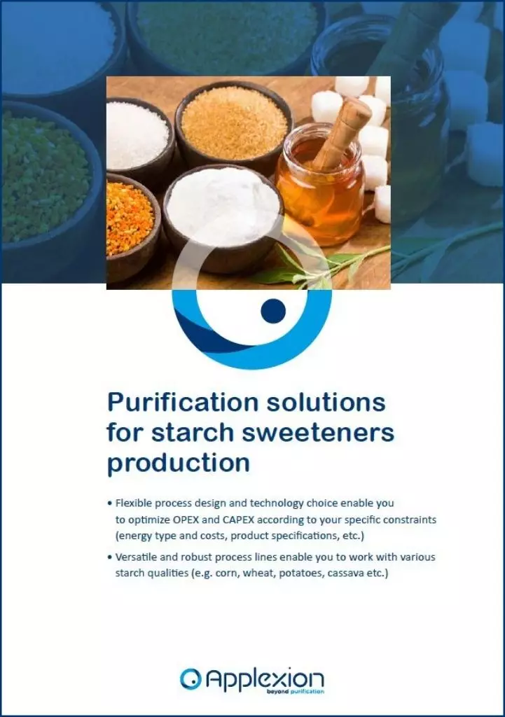 Purification solutions for starch sweeteners production