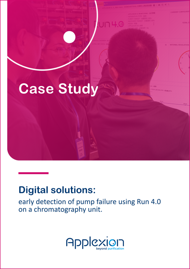 Digital solutions: early detection of pump failure using Run 4.0 on a chromatography unit.